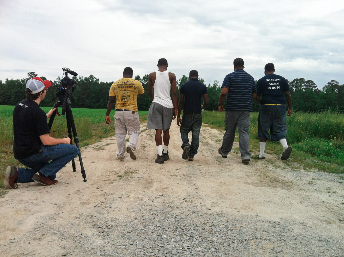 Behind the scenes filming Raising Bertie // Photo by Reginald Askew