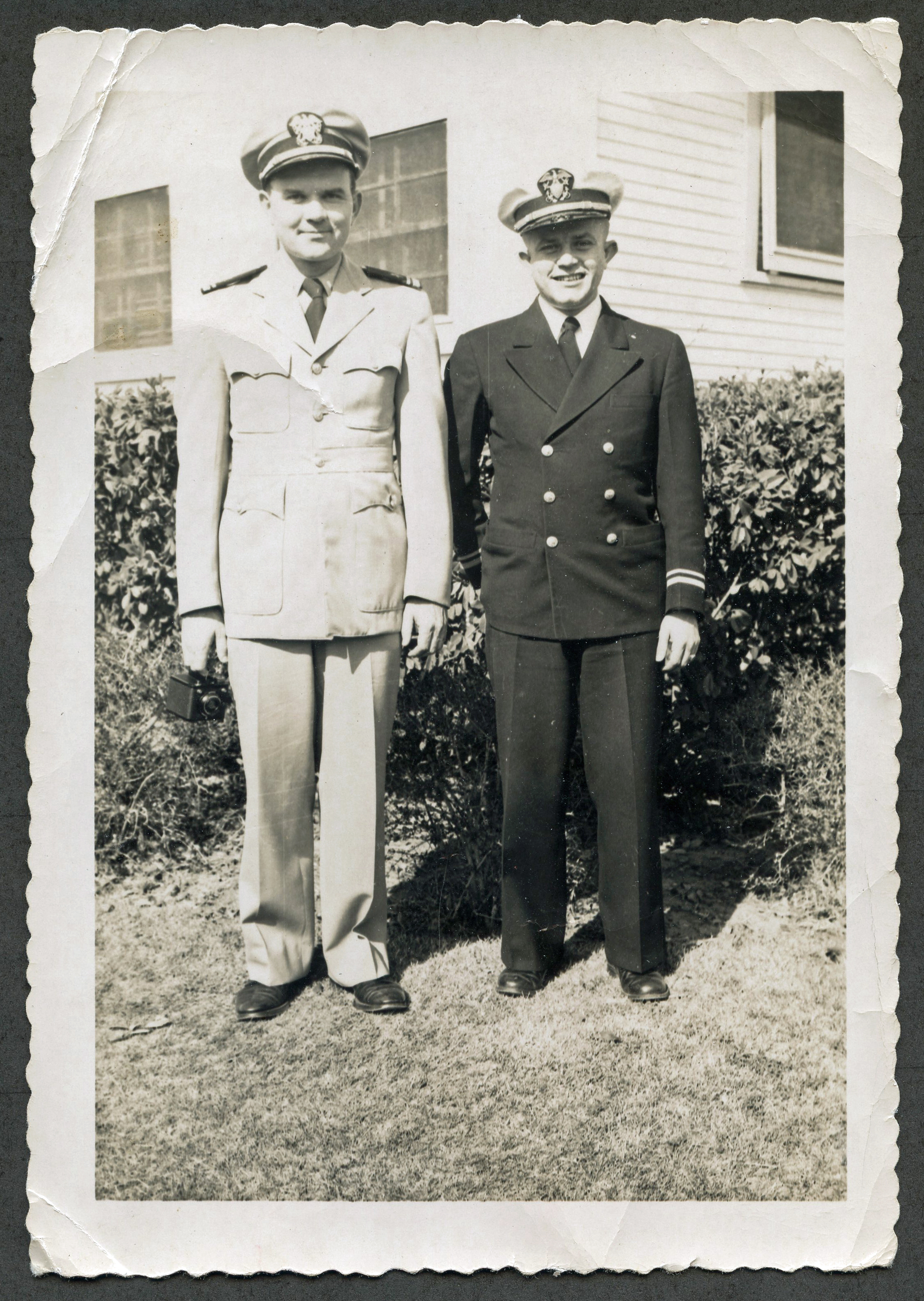 Robert morgan and a friend, circa 1948