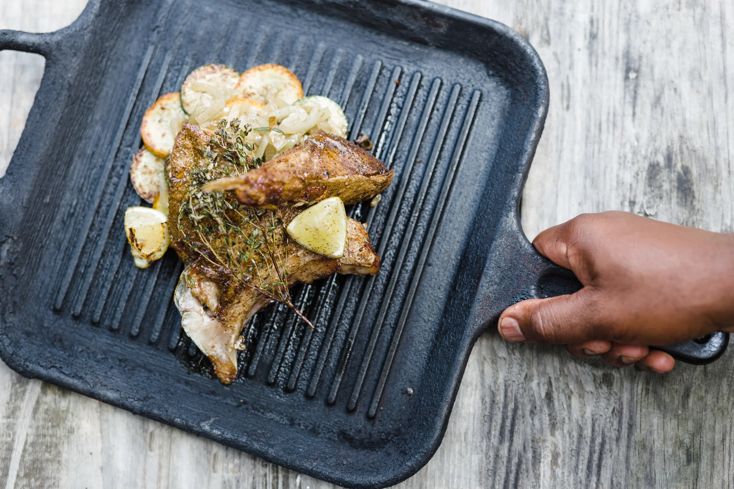 At the Stove with Chef Ricky Moore: Griddled Fish Collars
