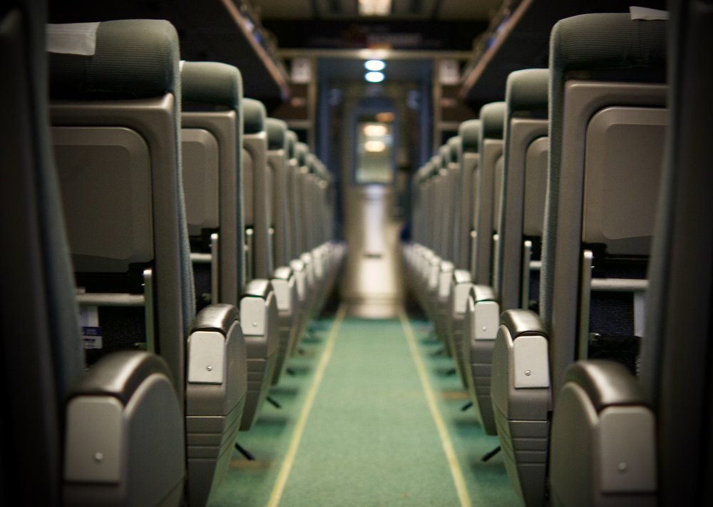  Passenger car on The Piedmont, photographed early morning. 