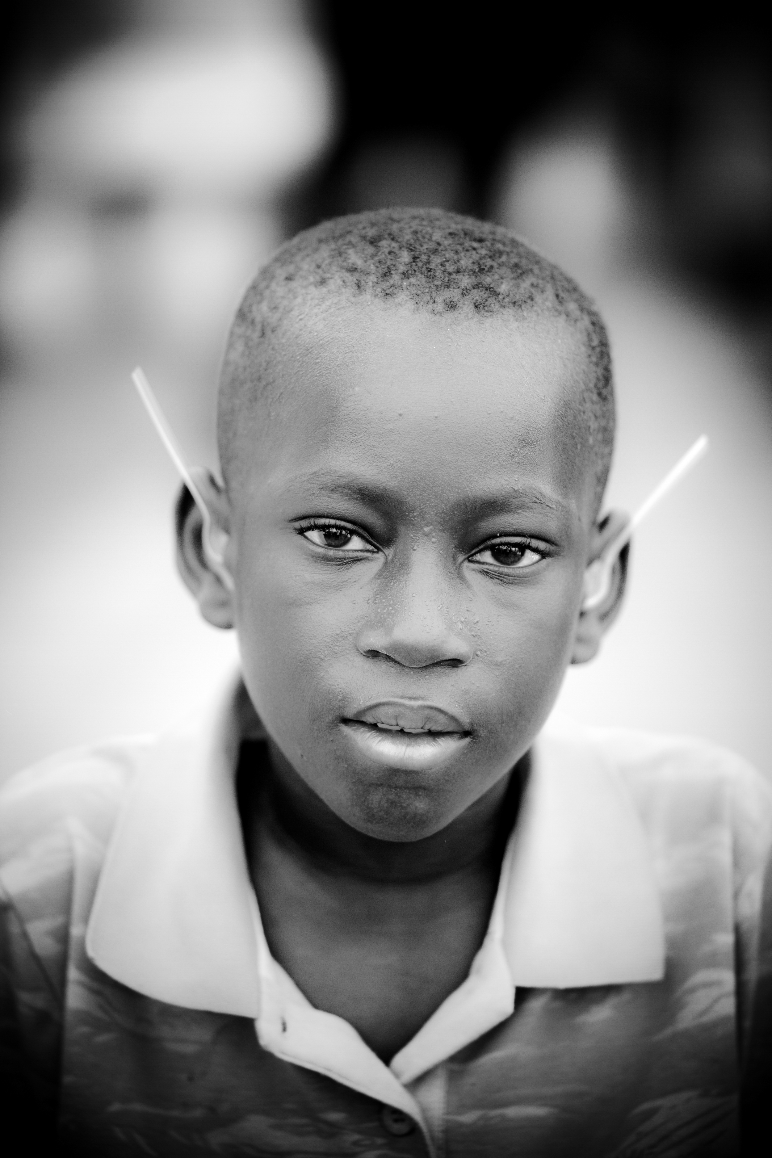 at a starkey hearing aid fitting day. some of these kids had never heard a thing before. very moving!