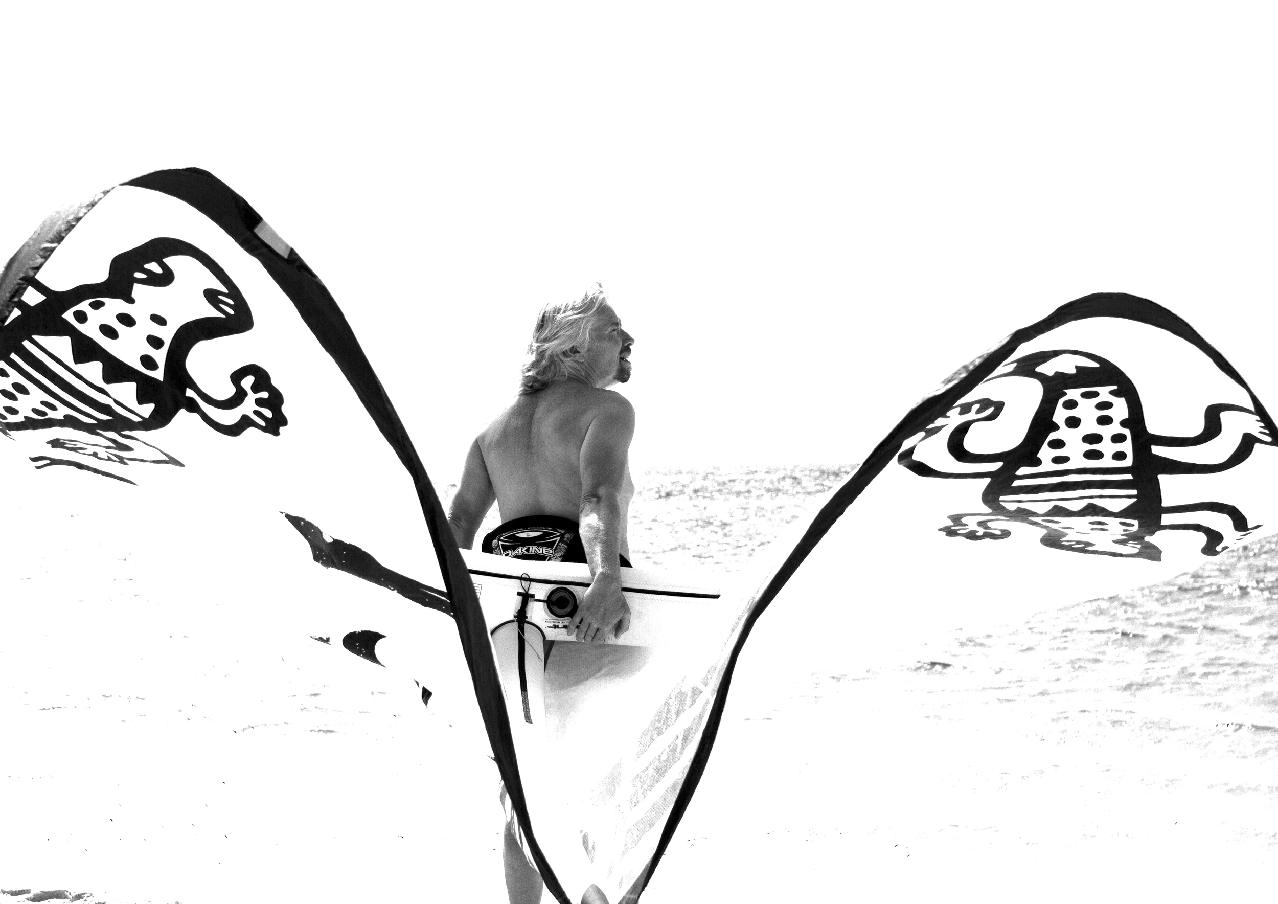  sir richard branson&nbsp;  going for a kitesurf commissioned by v magazine    