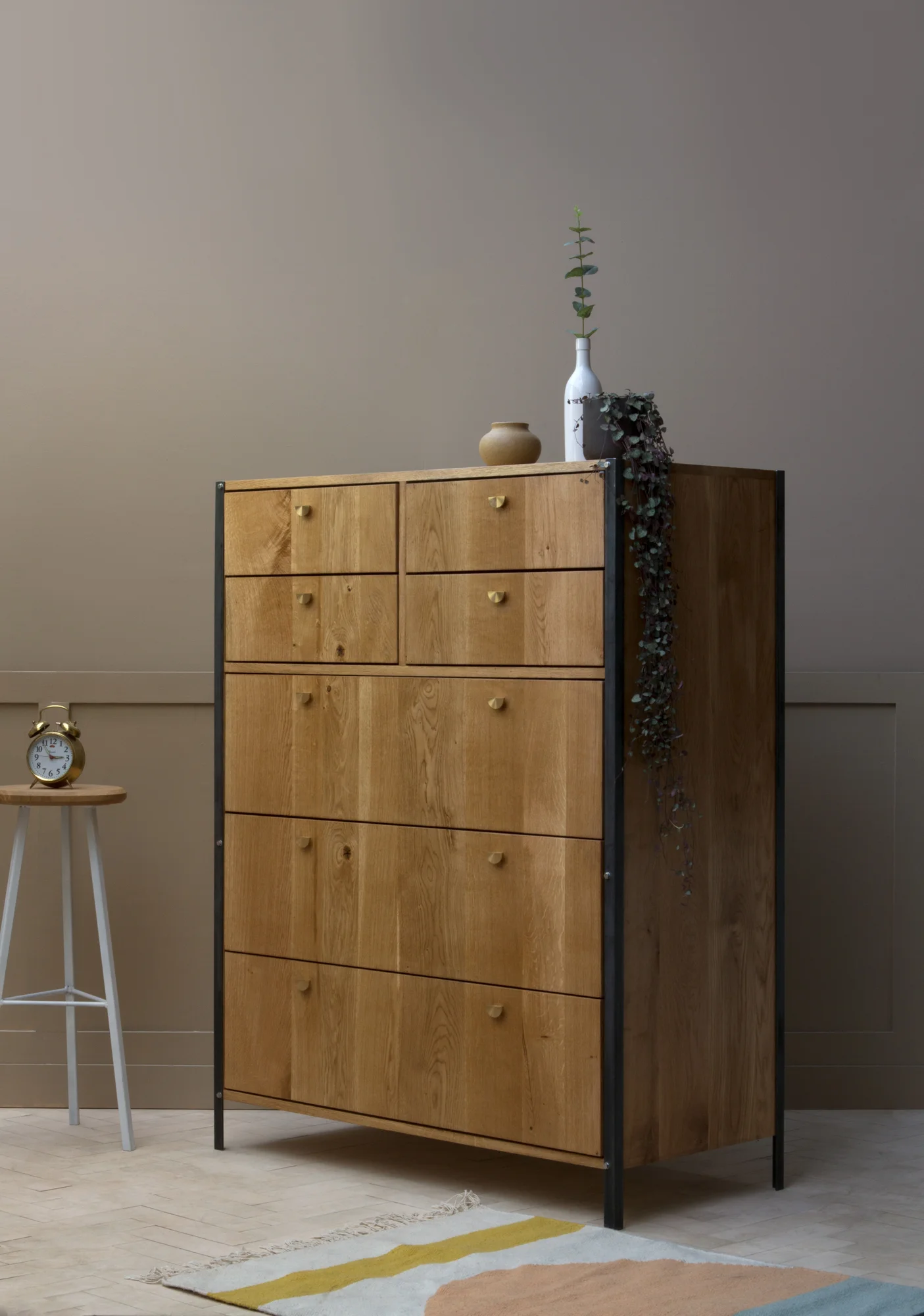 industrial dresser Silverton Rustic Metal Dresser | Maple main image 1