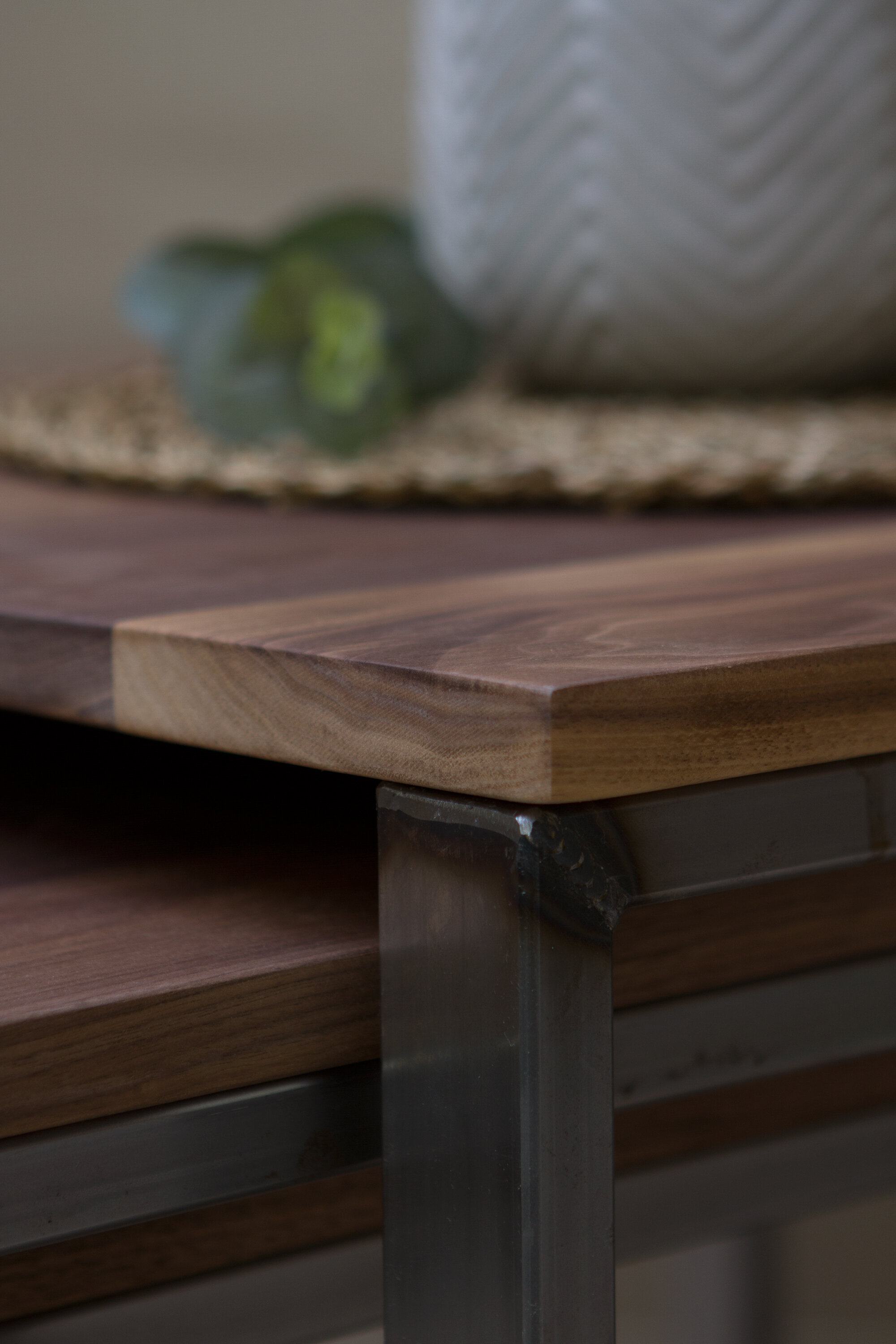 Industrial Nesting Coffee Tables [Walnut] — Konk Custom Handmade