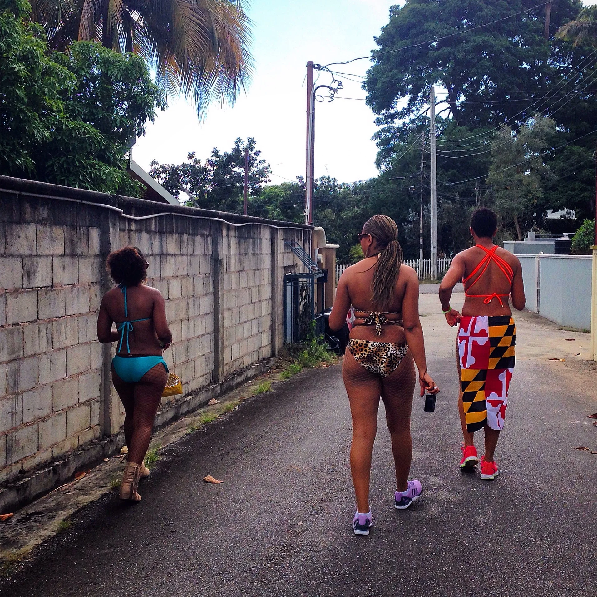 Staying with some ambitious young ladies, friends of a friend, american consultants to the island's ruling political party. But like everyone else they get the week (weeks?) off to get down. Walking downtown from the rich, traditionally white, hills of Maraval. Race and class are constant topics of discussion.