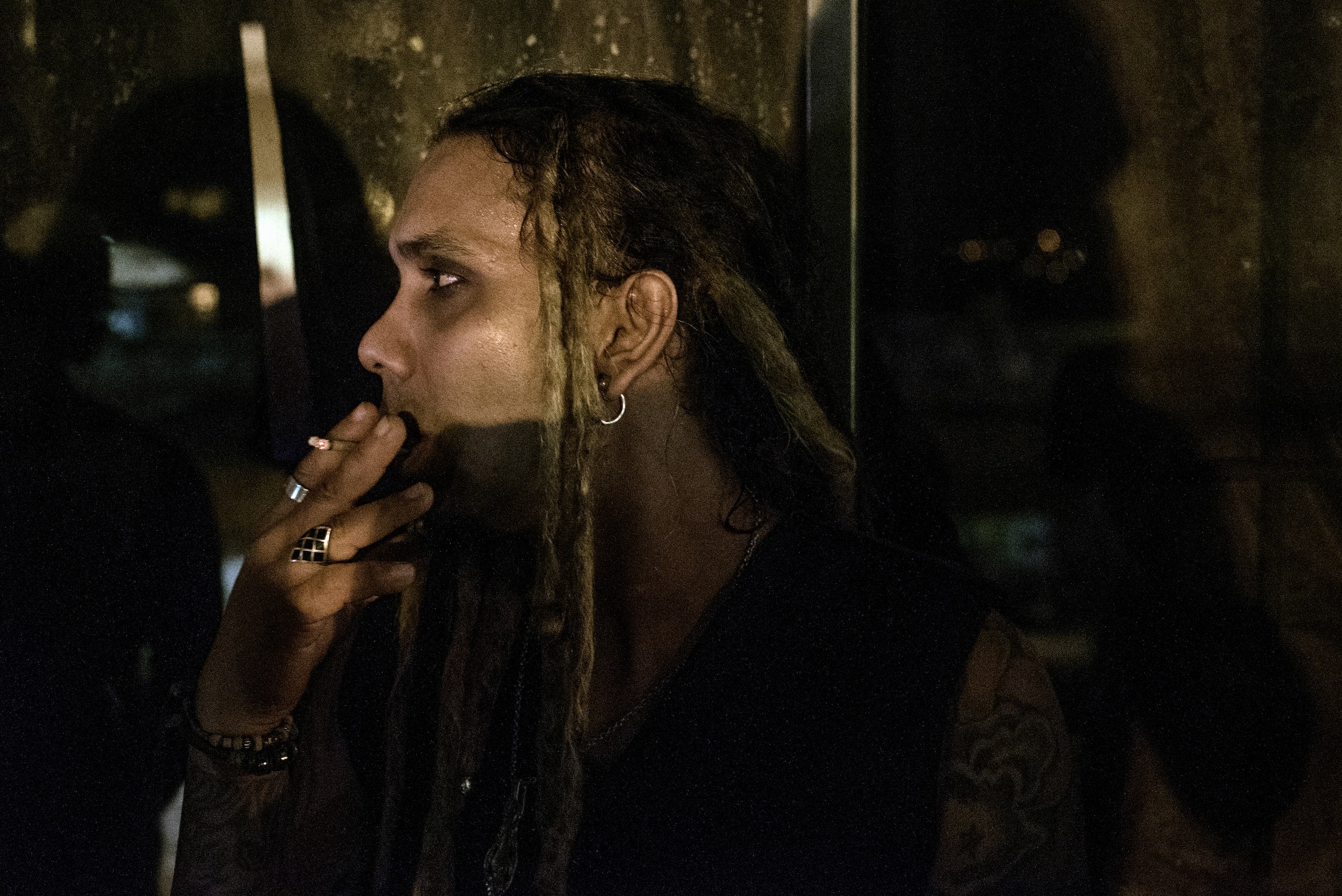 Andy, the lead man of Supernormal, one of Trinidad's longest-lasting metal bands.