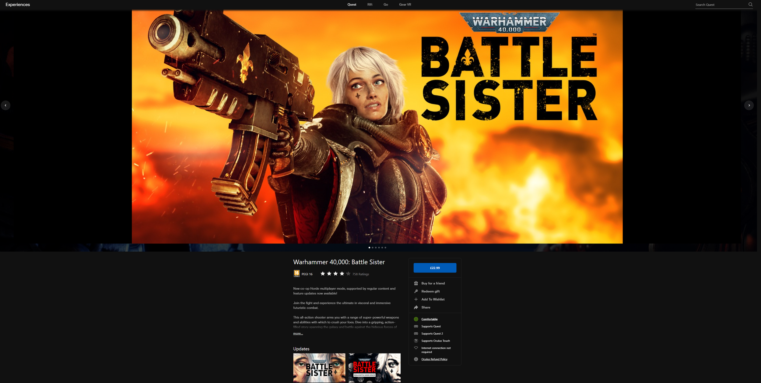 Oculus Store - main page