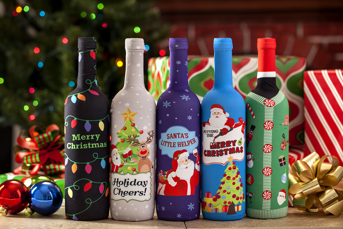 Product Photography -Christmas Wine bottle covers