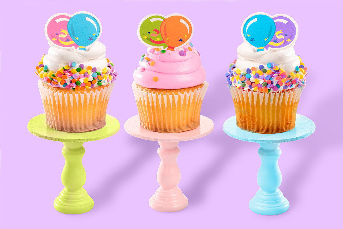 Food Photography - Colorful Cupcakes