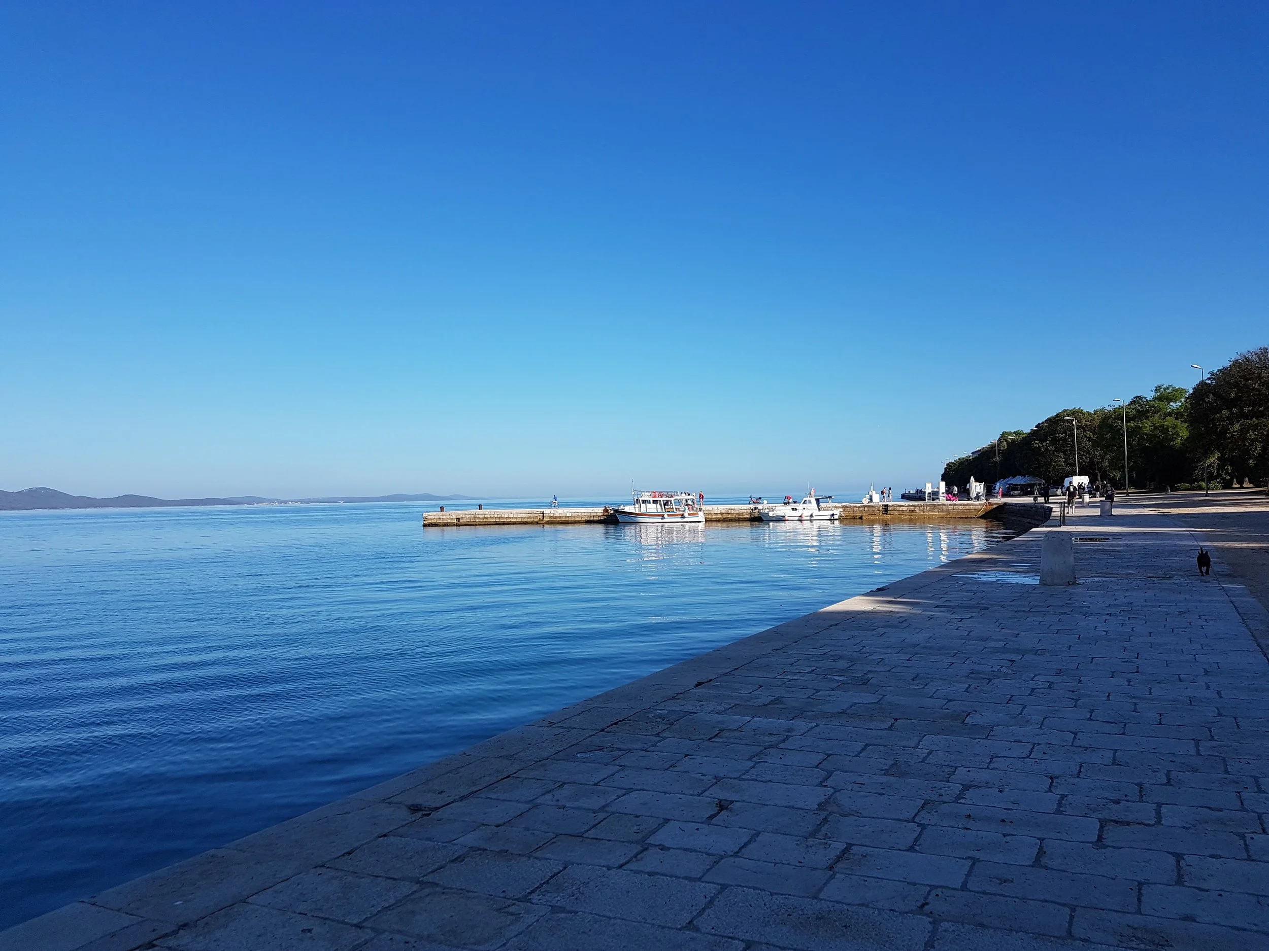 Walking to the jetty in Zadar.