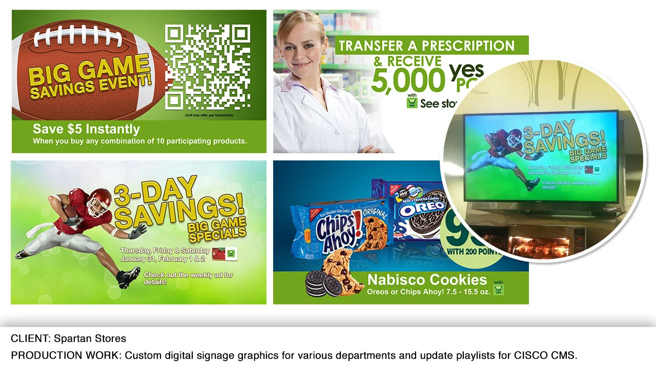 Digital Signage Graphic Designs & Content Management