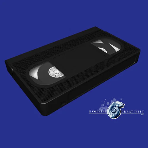 Old video technology reused - 3D model of a VHS tape