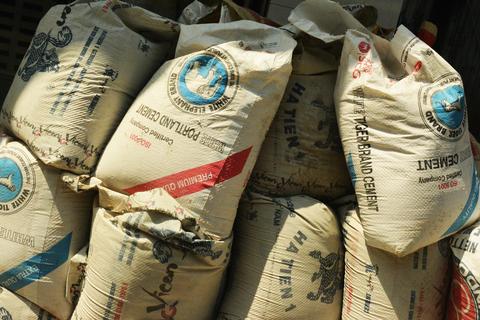 Lost in Samsara takes these cement bags and creates uniquely beautiful yoga bags and totes out of them. 