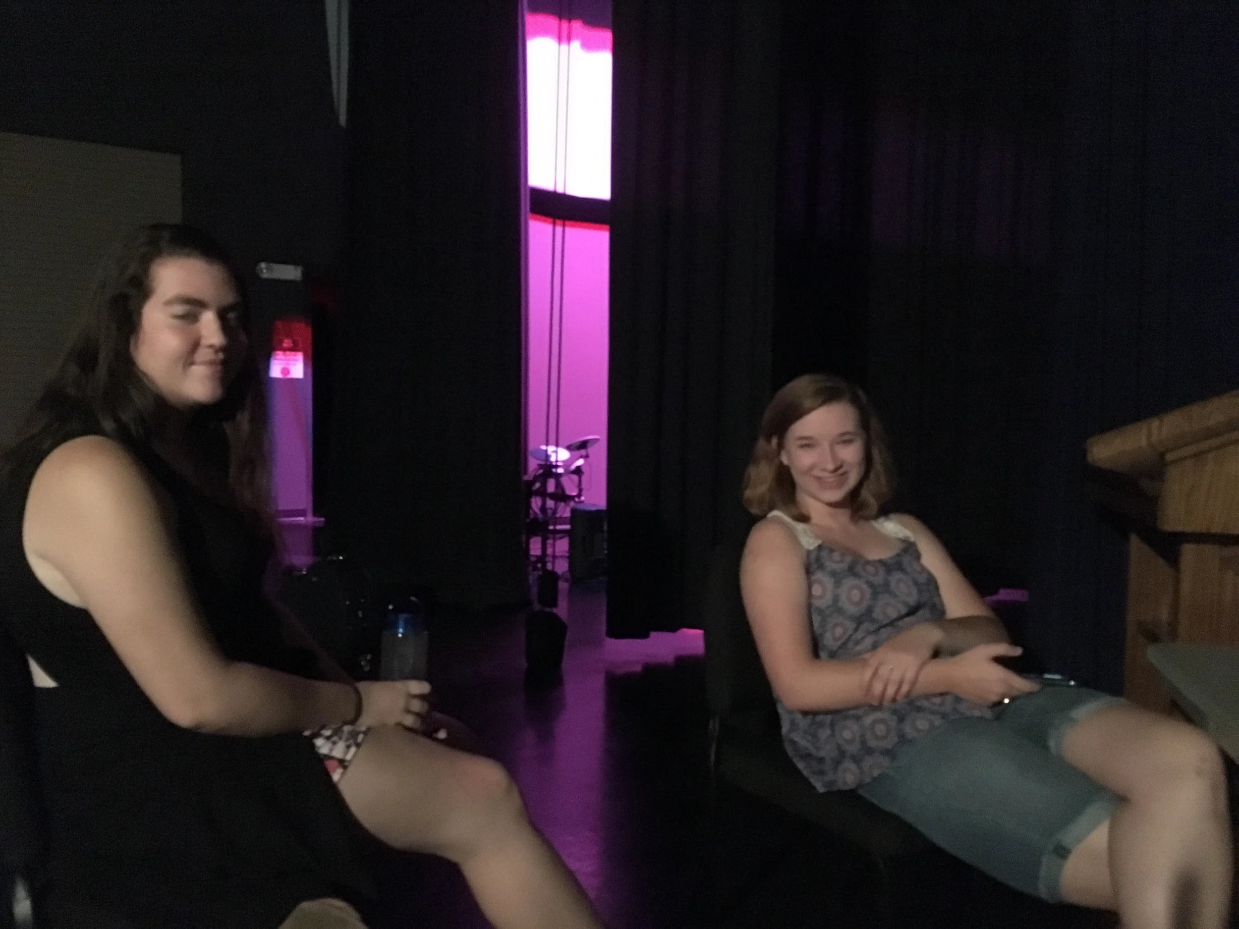 Backstage with Rebecca and Becky. I'm going to miss them when they go.