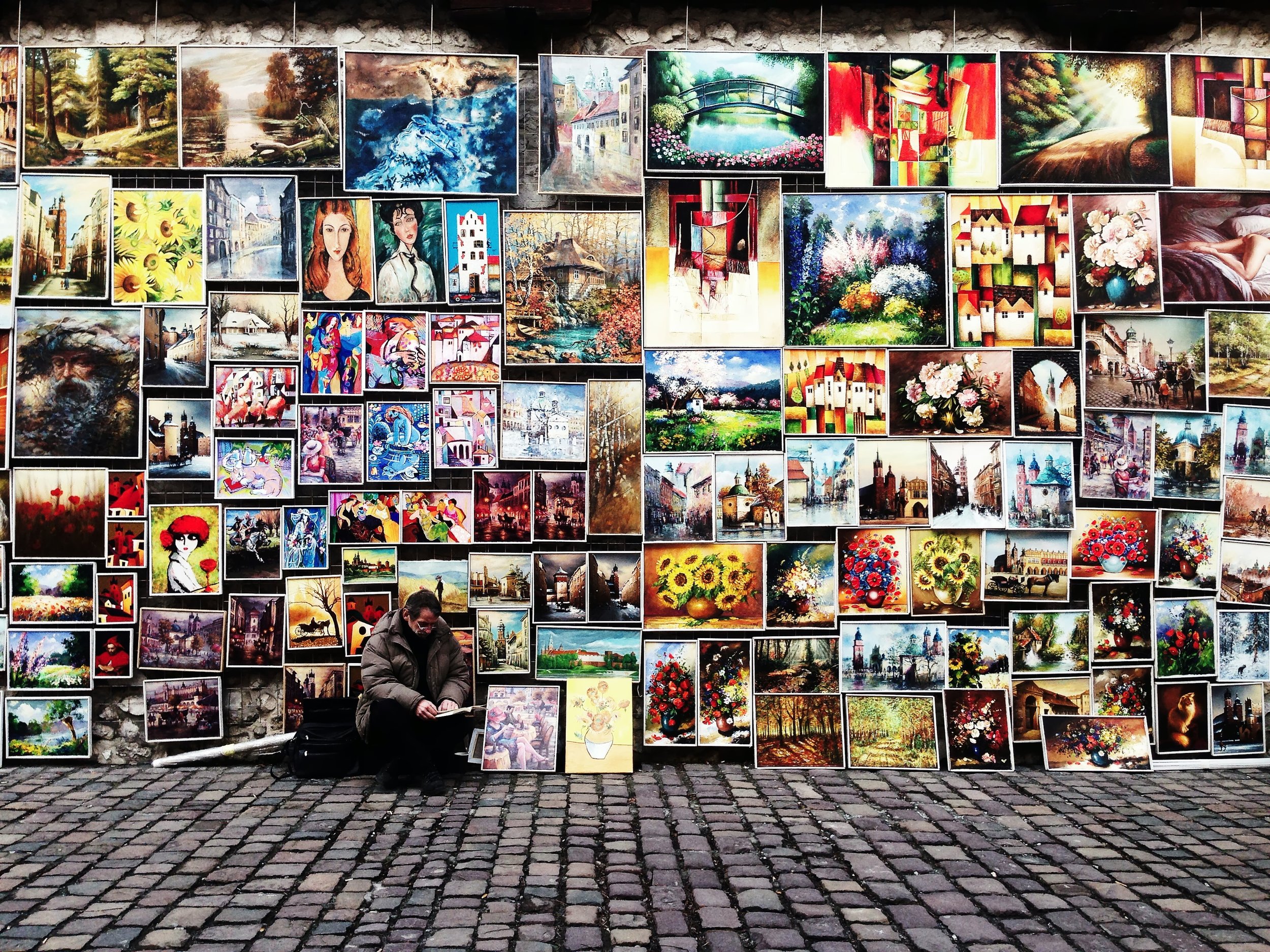 My vision board: 1. Won’t be this big, and 2. Won’t consist of original art but you get the idea.