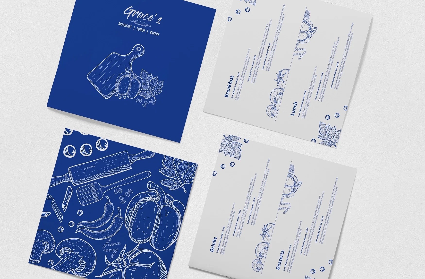 Illustrative Cafe branding