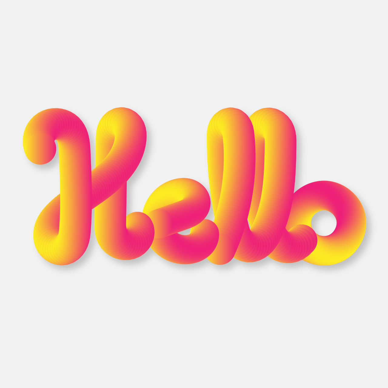 3D lettering experiment