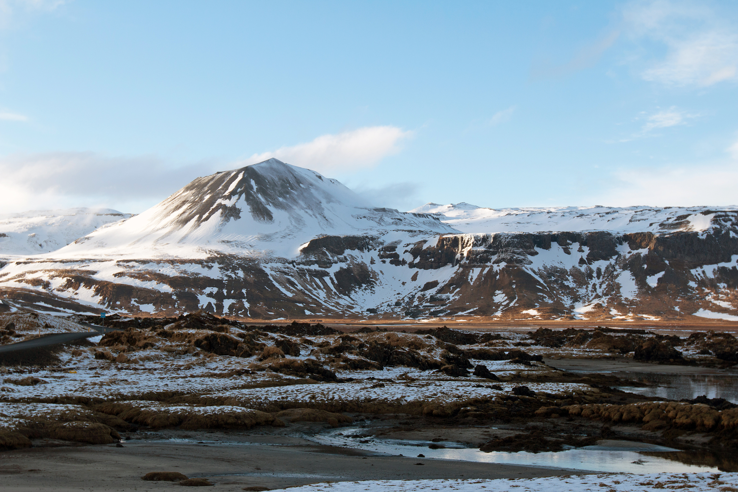 The view from Room #1 at Hotel Búðir. 