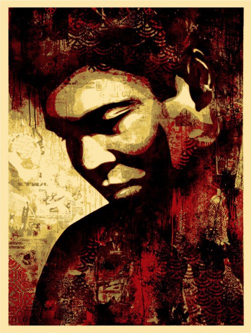 SHEPARD FAIREY | All - Canvas Silkscreen | edition: 450 | 18 x 24 | Signed and Numbered