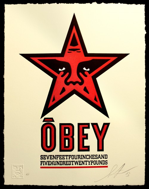 SHEPARD FAIREY | Star Icon Letterpress | Edition: 400 | 10 x 13 | Signed and Numbered
