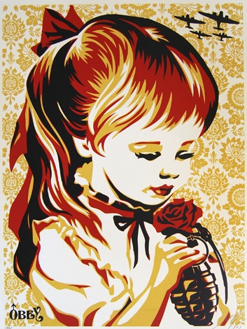 SHEPARD FAIREY | War By Numbers (gold) Silkscreen | Edition: 300 | 18 x 24 | Signed and Numbered
