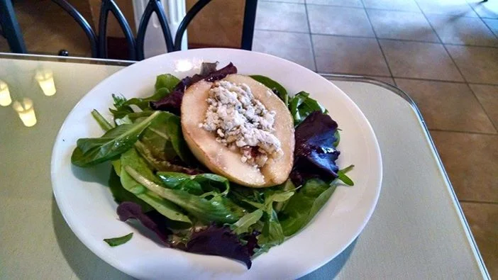 Pear Stuffed w/ Gorgonzola & Walnuts (Spring 2015 Wine Tasting)