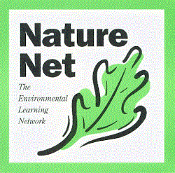 Logo for Nature Net with green leaf   