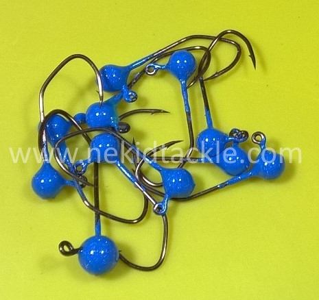 Sparklin' Sky Blue Semi-Nekid Crappie Jig Heads Coated with UV Blast - 10  Per Package — NekidTackle LLC