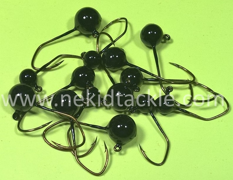 MidNight Glow (Black) Semi-Nekid Crappie Jig Heads Coated with UV Blast -  10 Per Package — NekidTackle LLC