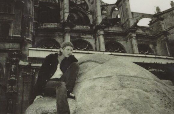 Once upon a time I was sixteen, practicing angsty poses on a rock in [France]. It was my first trip to Europe. Photograph by the inestimable @legiambalvo