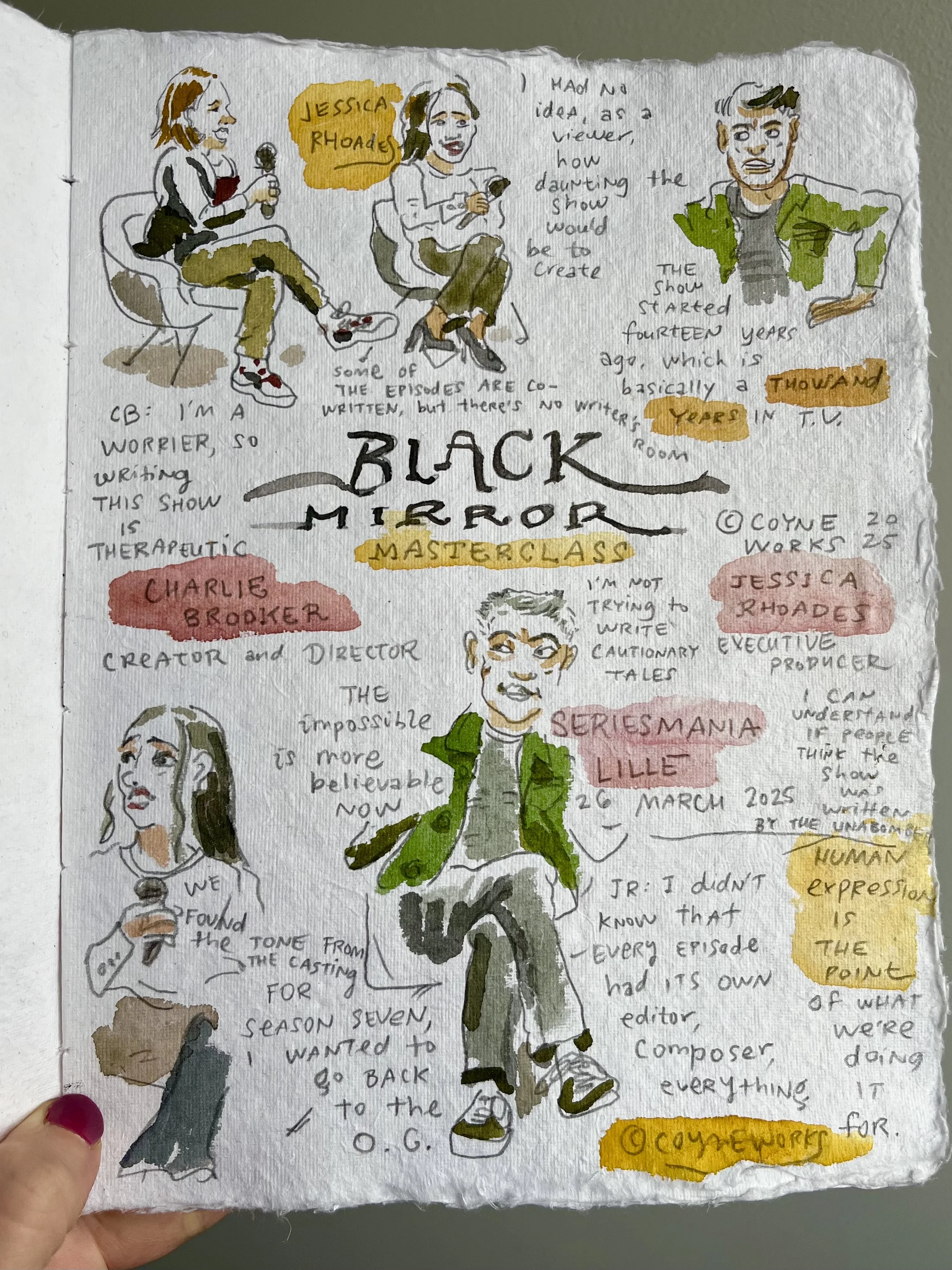 Black Mirror creator Charlie Brooker at Séries Mania in Lille, France, 2025.