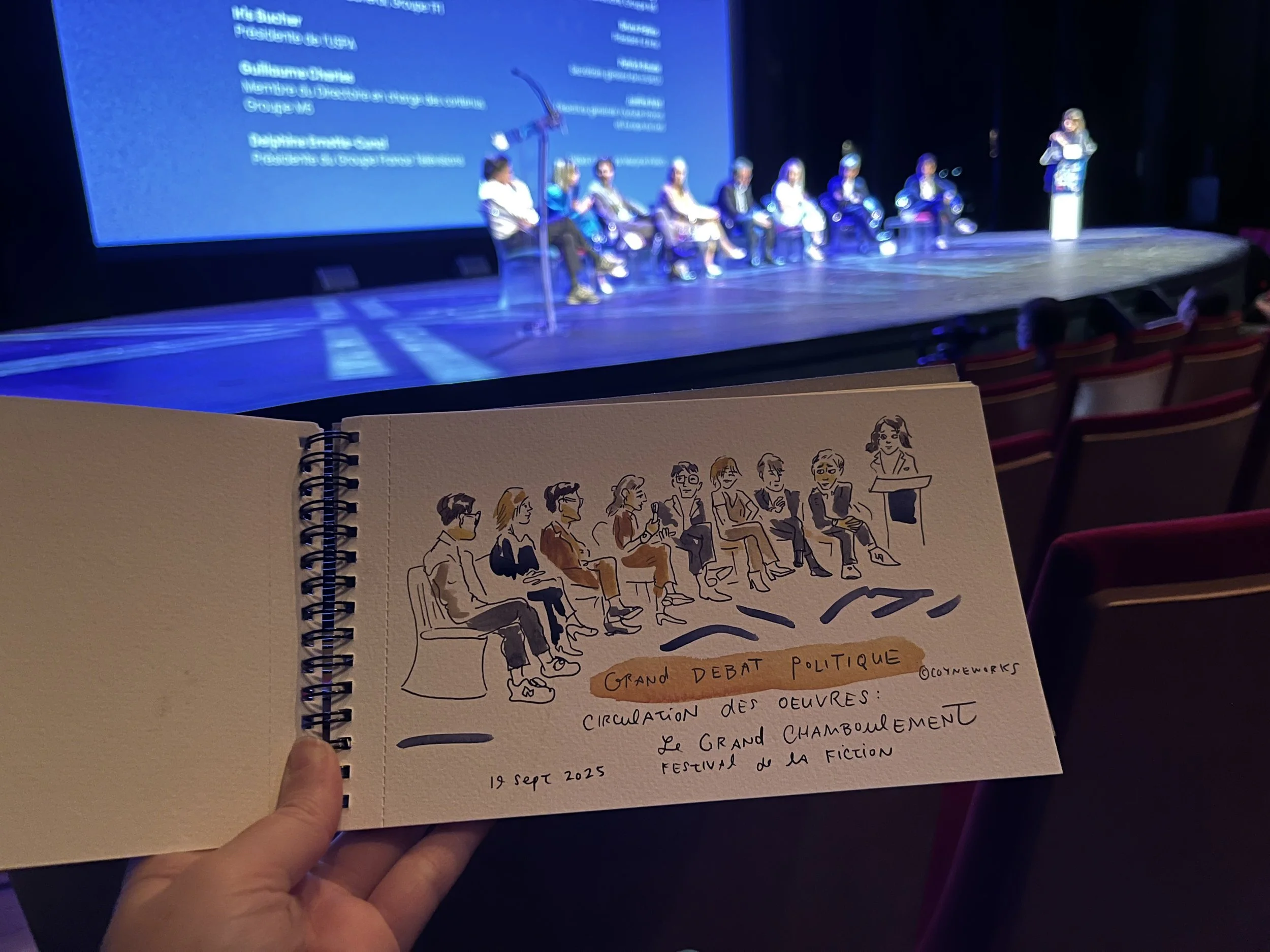 Live Drawings of the Festival de la Fiction, La Rochelle, France