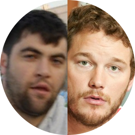 On the left: Me On the right: Chris Pratt The skinny: I’d put on a little bit of weight back in 2009. Living in Germany and eating nothing but Schnitzel will do that to you. But, when NBC executives needed a bigger guy to play the role of the dufus on a promising new comedy, Parks and Recreation, they neglected me and went with Chris Pratt. Those jerks. But, yeah...Chris is cool. So, no worries. I’m also all buff now, too. Just like him.