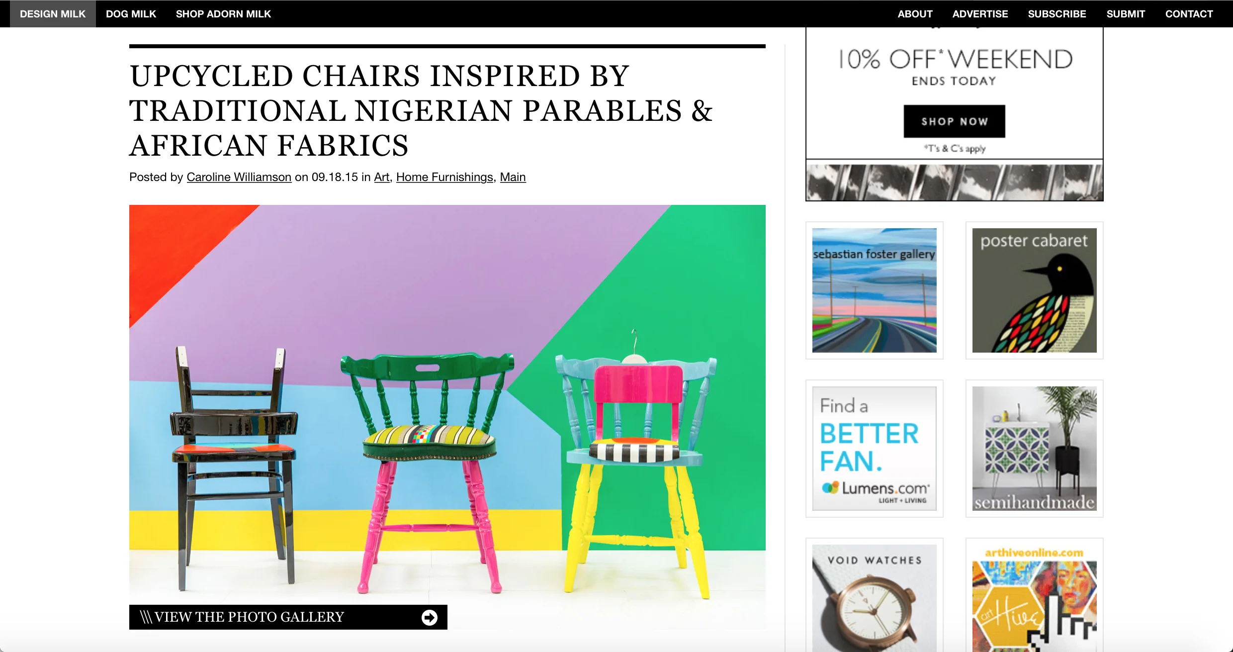 Yinka Ilori on Design Milk Lifestyle & product photography for London based designer Yinka Ilori, published on www.designmilk.com