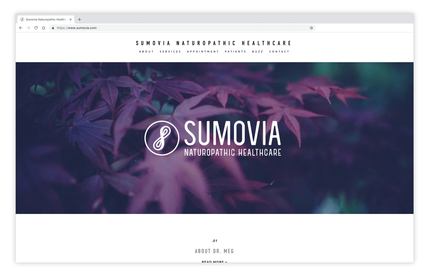Sumovia Naturopathic Healthcare - Branding & Website
