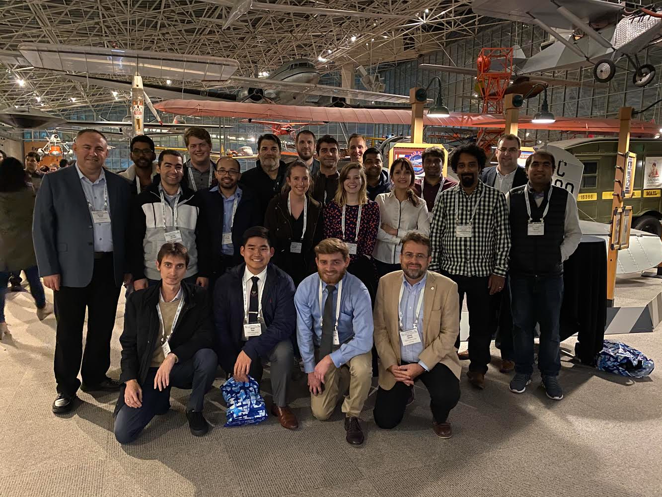 OSU folks at the APS-DFD 2019 reception in the Museum of Flight
