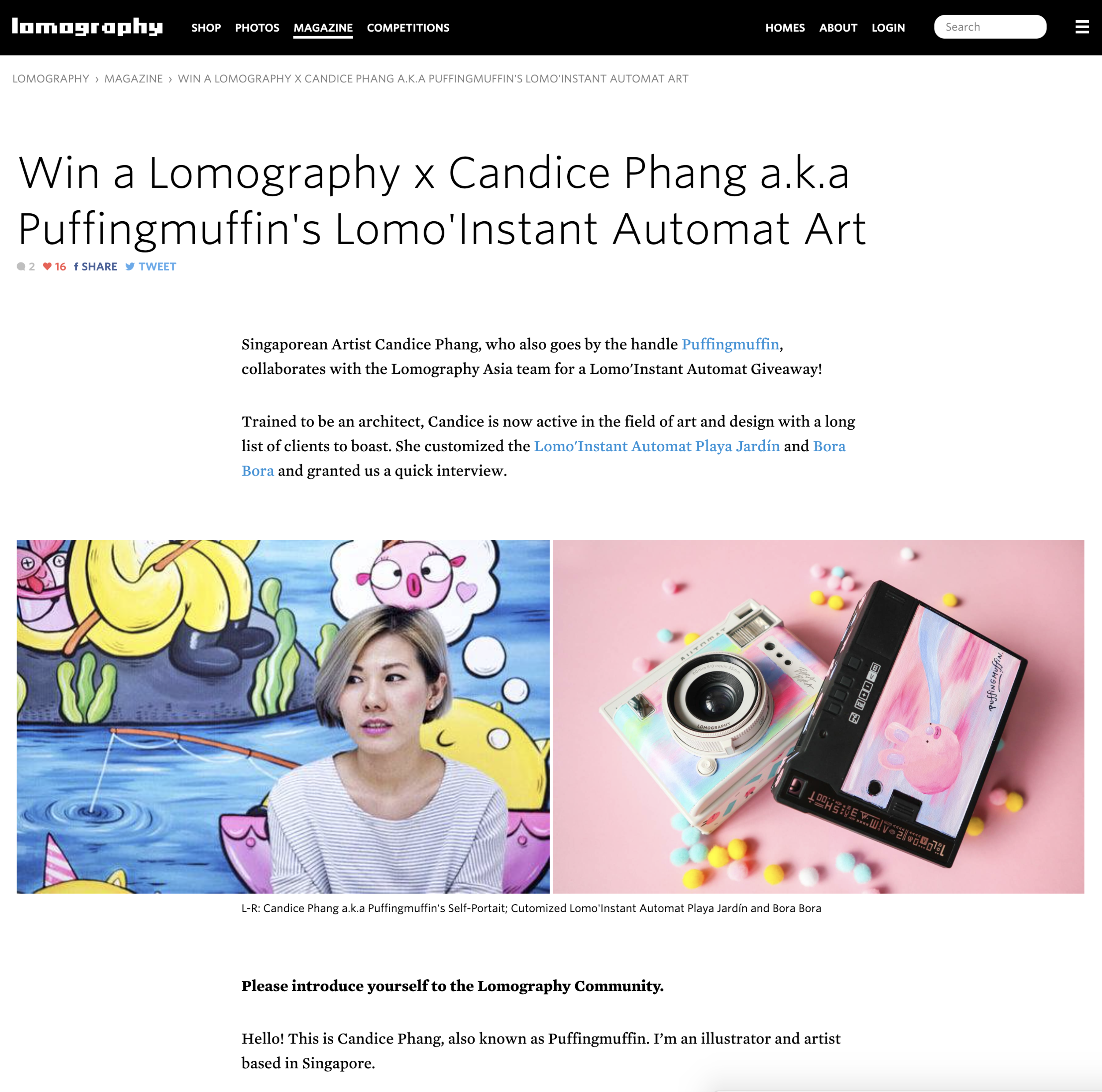 Lomography Giveaway & Feature