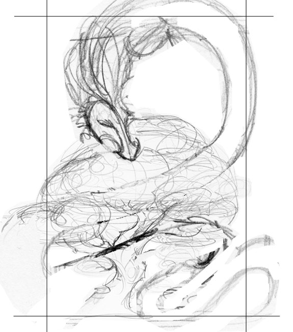 sketch: the shape of a dragon