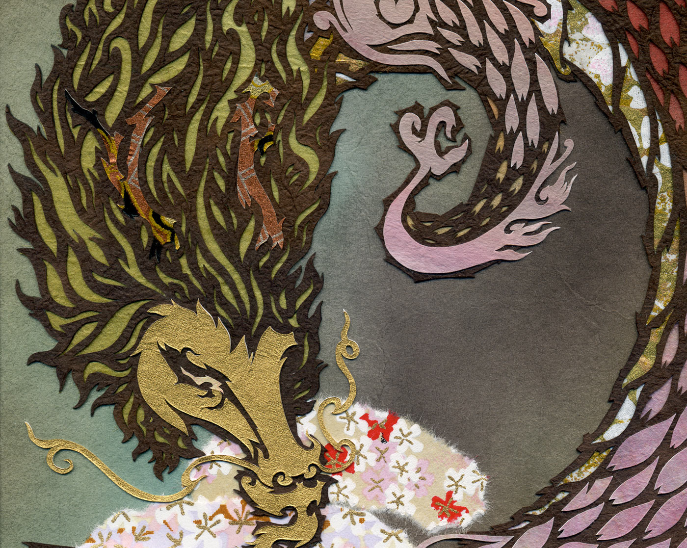 detail: teeth, scales, and hair
