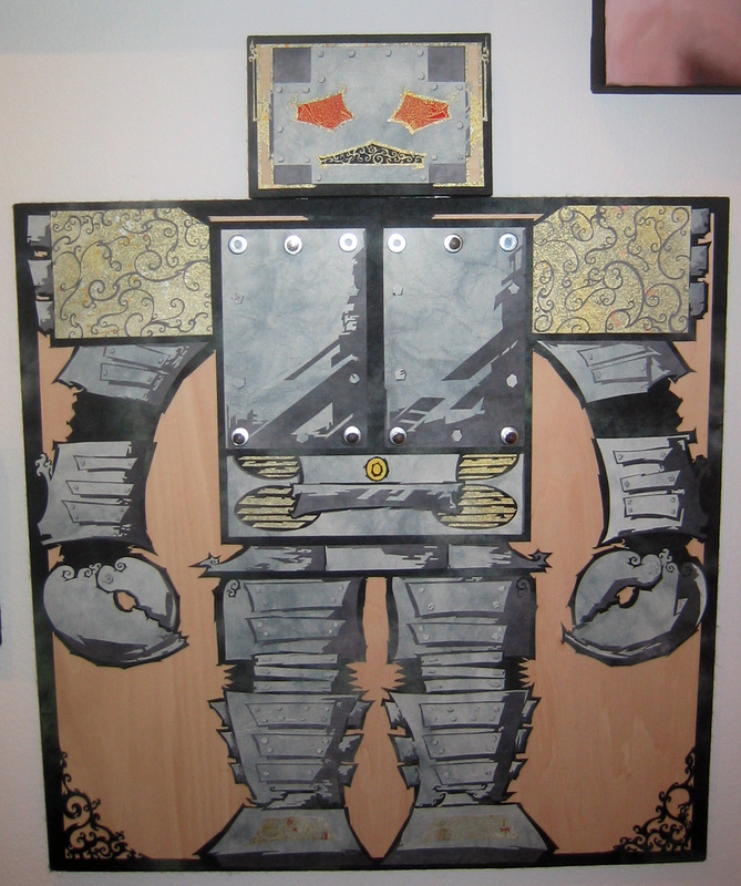 ⊛ Giant Beastie Robo Machine (and His Cosmic Friends)! ⊛ cut paper + washi + chiyogami + metal /wood ⊛ 21.75 x 17.75 • 550 x 450 mm