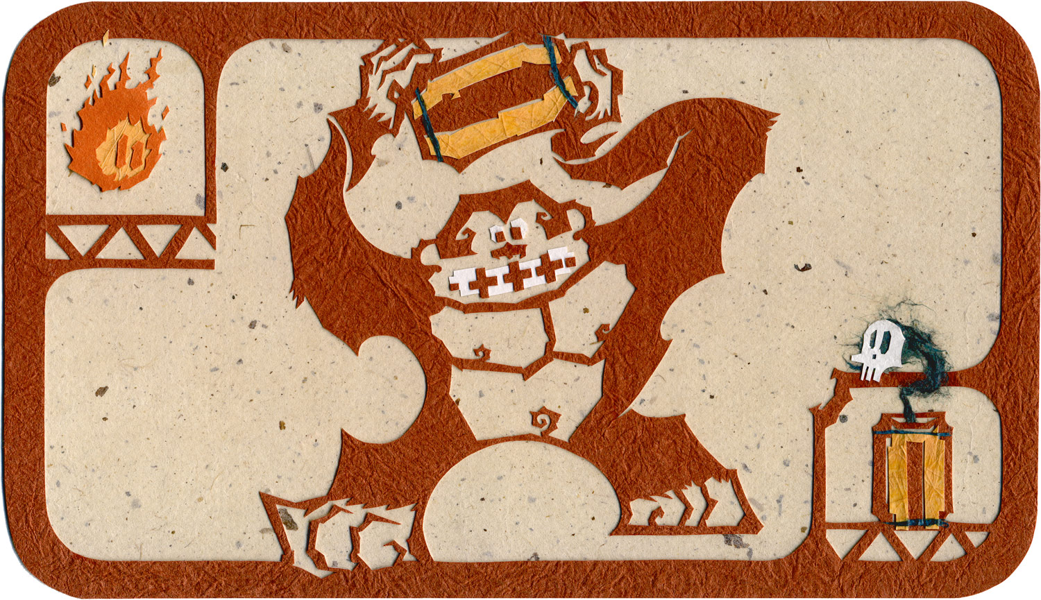 ⊛ Donkey Kong! ⊛ cut + torn paper + washi / illustration board ⊛ 5.75 x 10 in • 145 x 255 mm ⊛ incorporeal