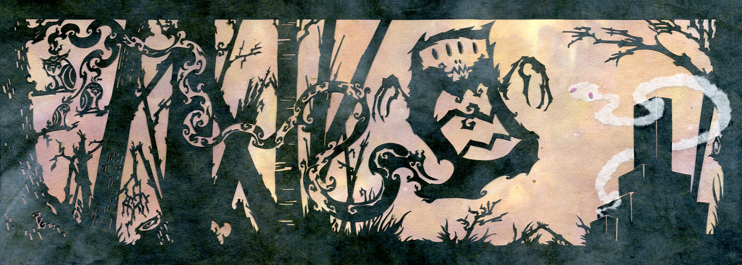 ⊛ At the Edge of the Wood a Summit ⊛ cut + torn paper + washi / board ⊛ 7.25 x 19.5 in • 184 x 495 mm / 267 x 584 mm (framed) 