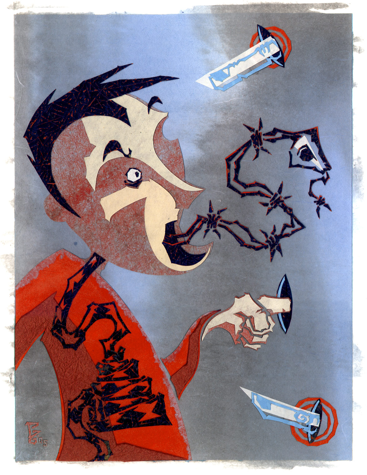 ⊛ Blame ⊛ cut + torn paper / illustration board ⊛ 12 x 8 in • 305 x 255 mm 