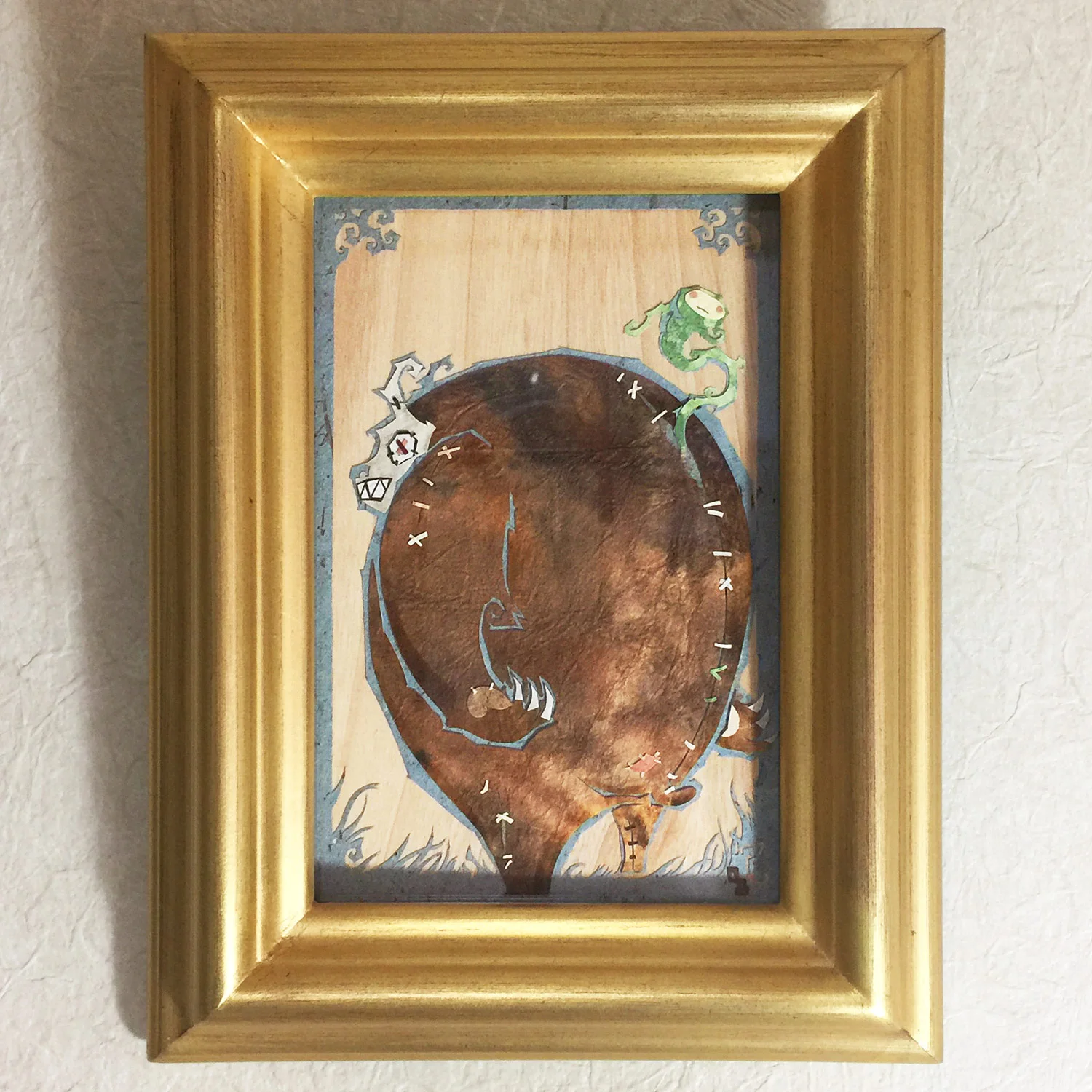 I Will Stitch Myself a New Fur Coat Original cut paper art by Patrick Gannon - framed (frame optional)