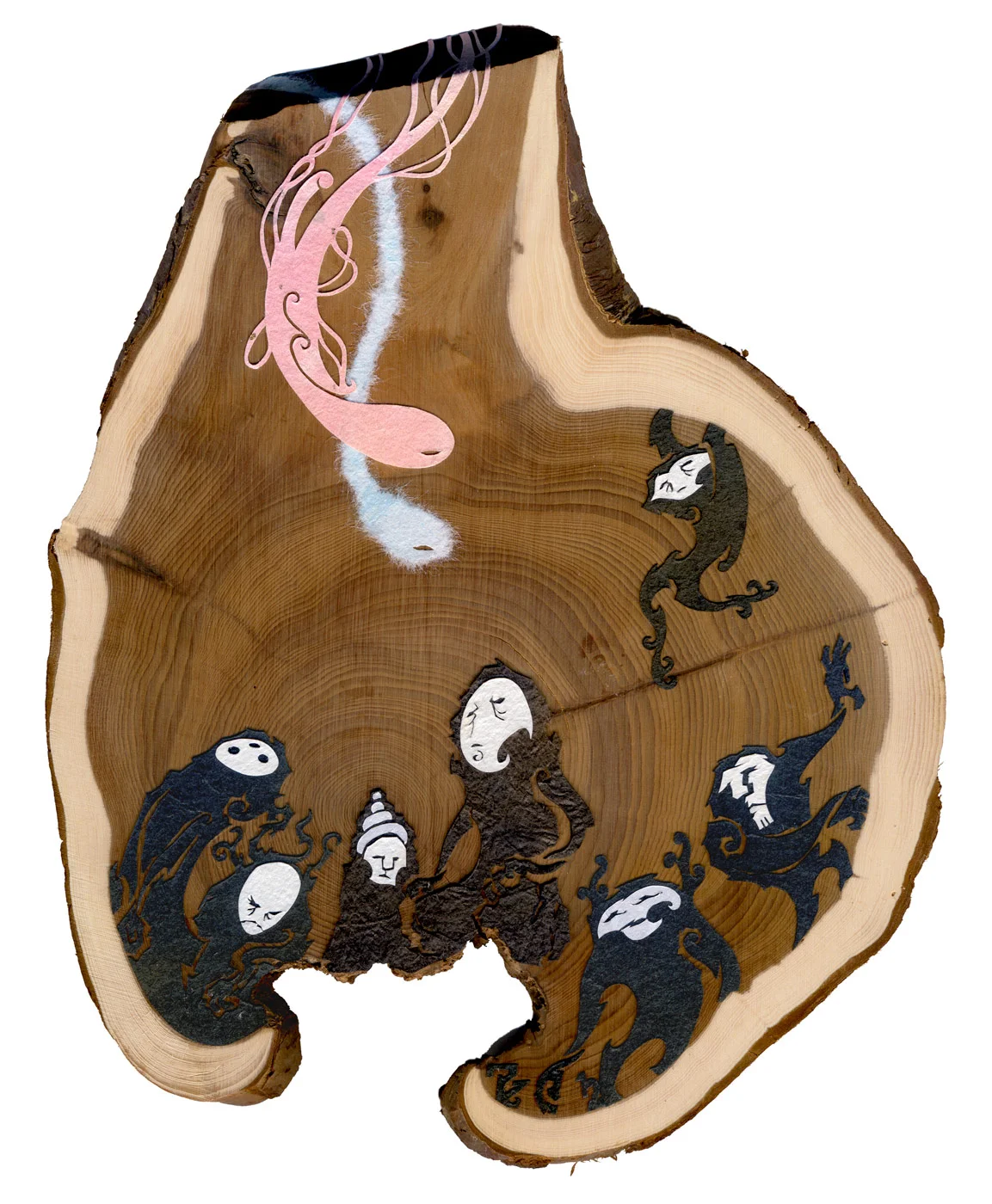 ⊛ A Curious Light • S1 ⊛ cut + torn paper / wood ⊛ 7.1 x 5.7 in • 180 x 145 mm