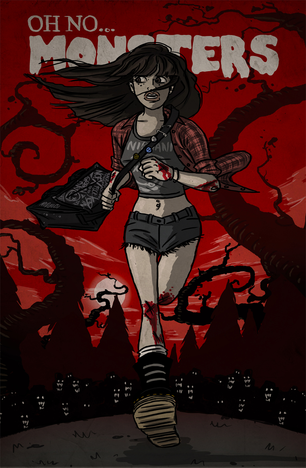 Zoe, the hero of our book running for her life!