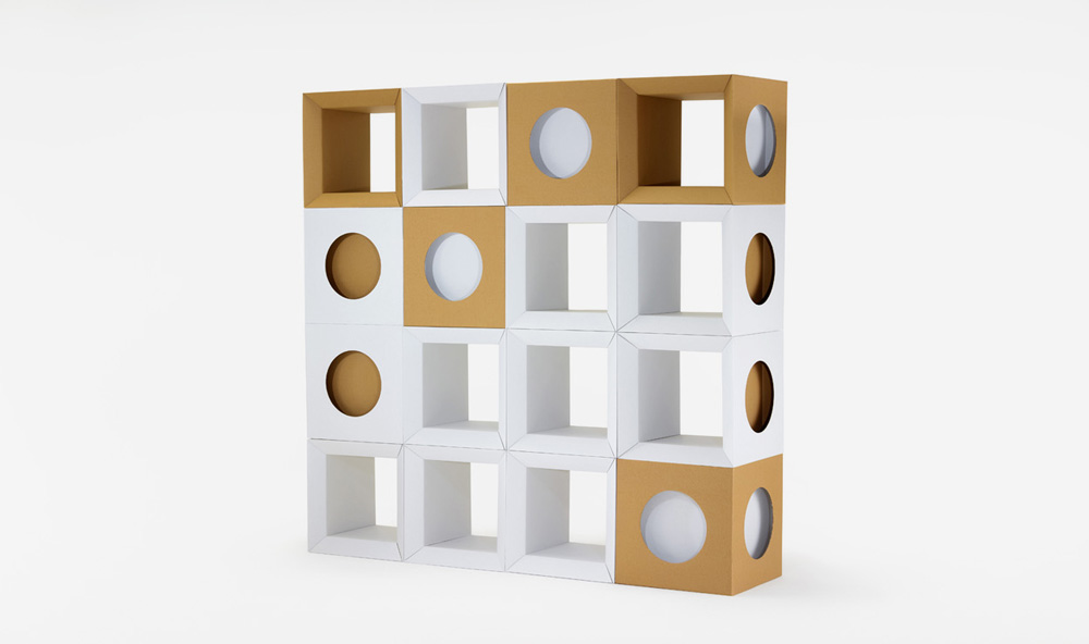 Paper Tiger Cardboard Cube stack of 16