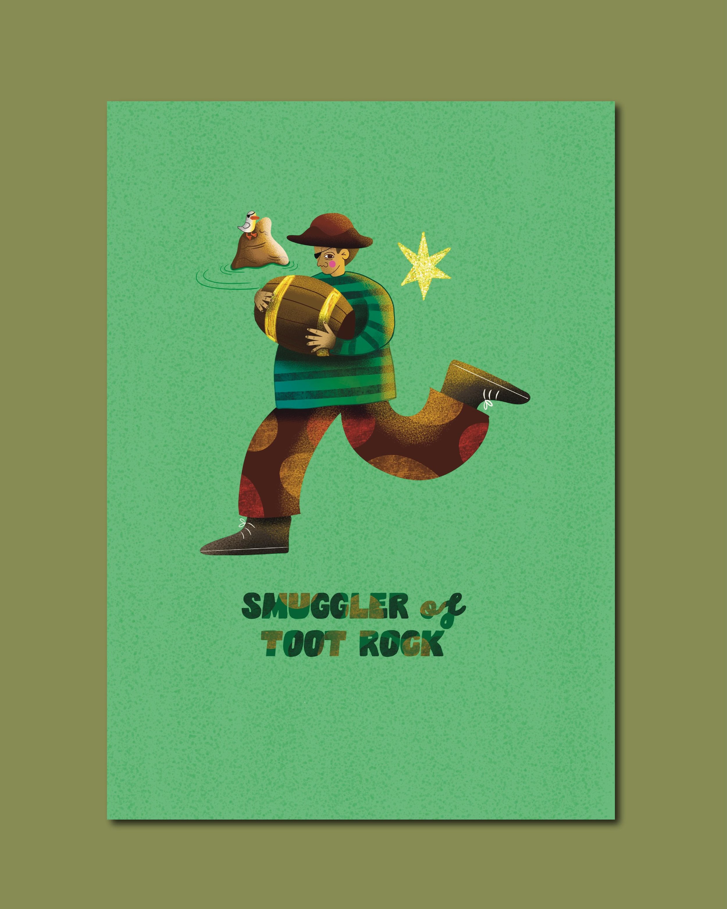 Toot Rock was an odd tooth like sandstone rock on the beach of Pett Level,‬ before the sea defences changed the shoreline. Behind Toot Rock was the Military Canal and it is said that a smuggler who had barrels of French spirits and tobacco strapped t