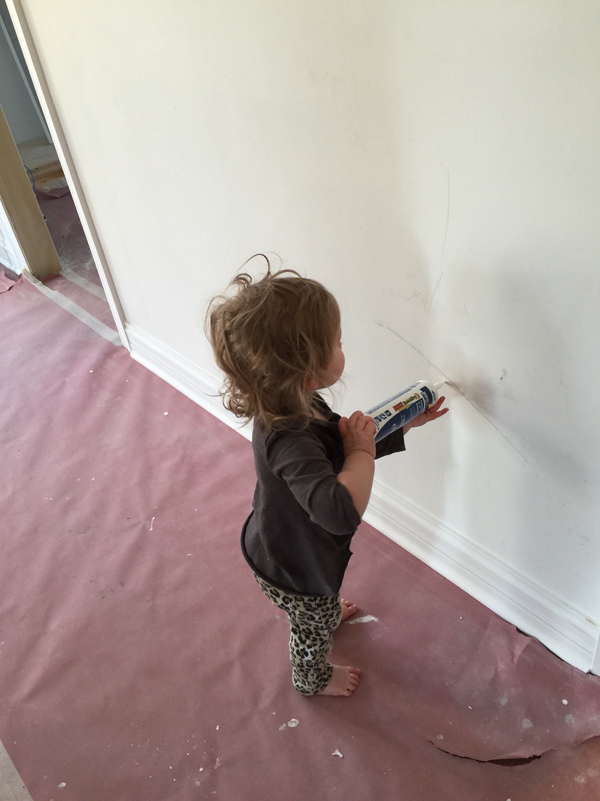 Hello, little helper! The owner's daughter had to get in on the fun.