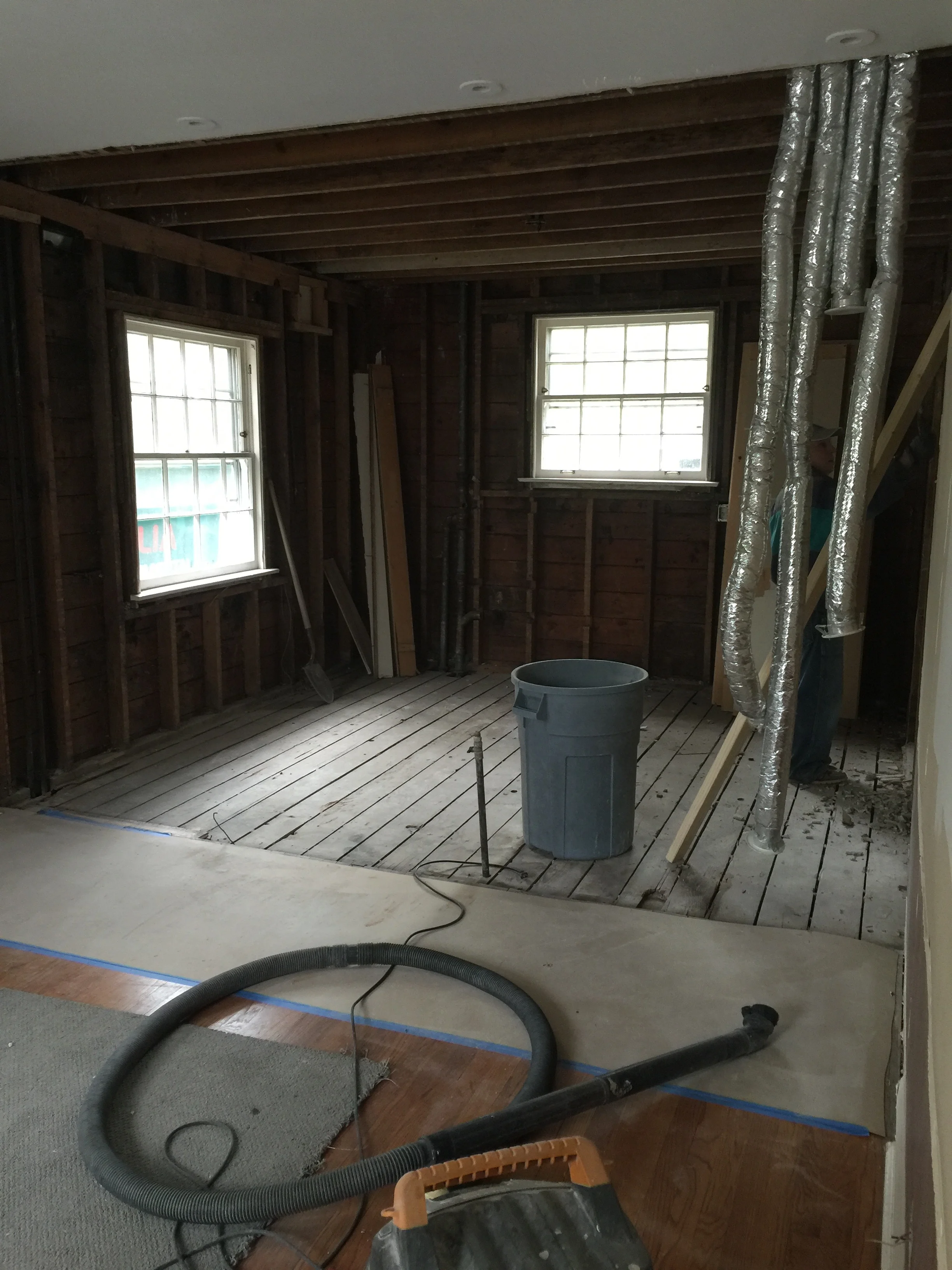 The new kitchen will be installed here. 
